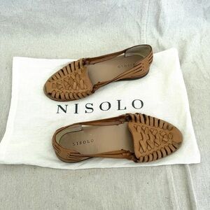 Nisolo Caramel/Brown Huarache Sandals Size 6